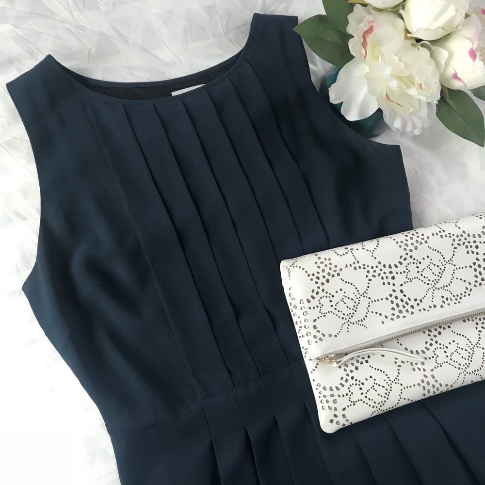 HD, Paris Anthropologie Pleated Sleeveless Dress